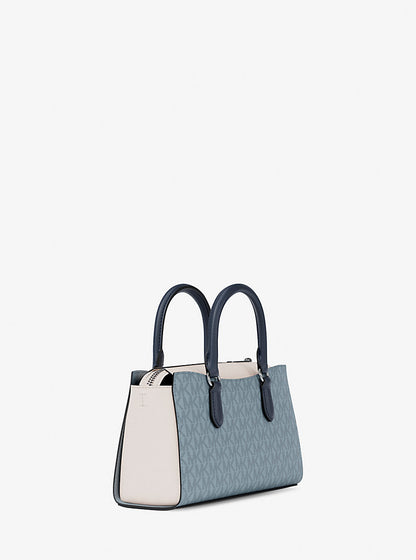 Arden Small Color-Block Signature Logo Messenger Bag