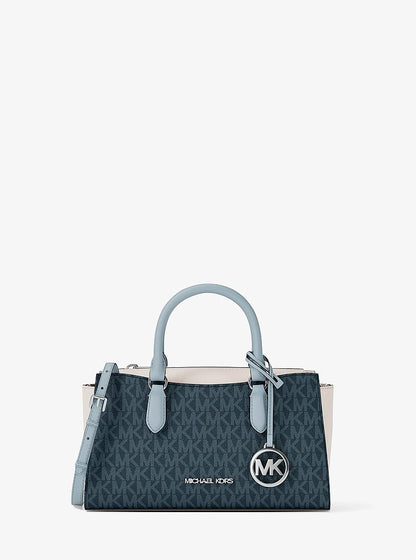 Arden Small Color-Block Signature Logo Messenger Bag