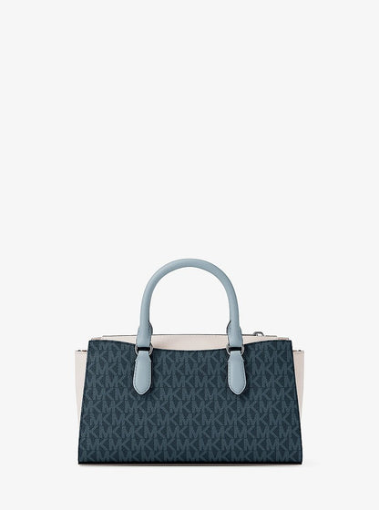 Arden Small Color-Block Signature Logo Messenger Bag