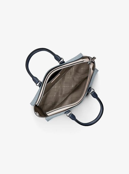 Arden Small Color-Block Signature Logo Messenger Bag