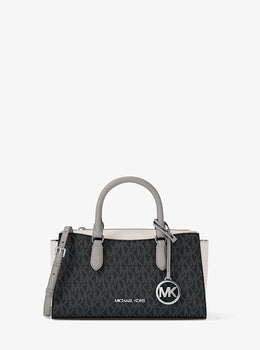 Arden Small Color-Block Signature Logo Messenger Bag