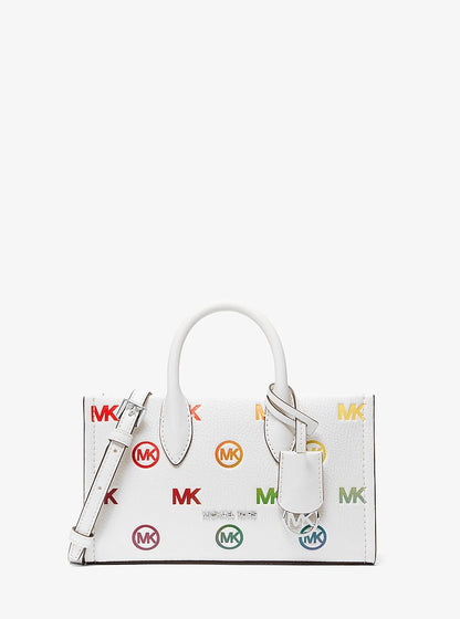 Mirella Small Rainbow Logo Embossed Convertible Crossbody Bag