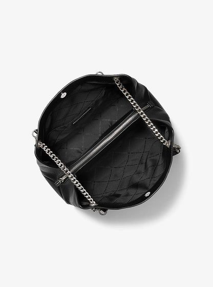 Christina Medium Pebbled Leather Messenger Bag