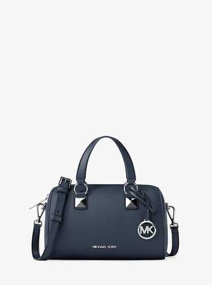 Grayson Small Pebbled Leather Duffel Crossbody Bag