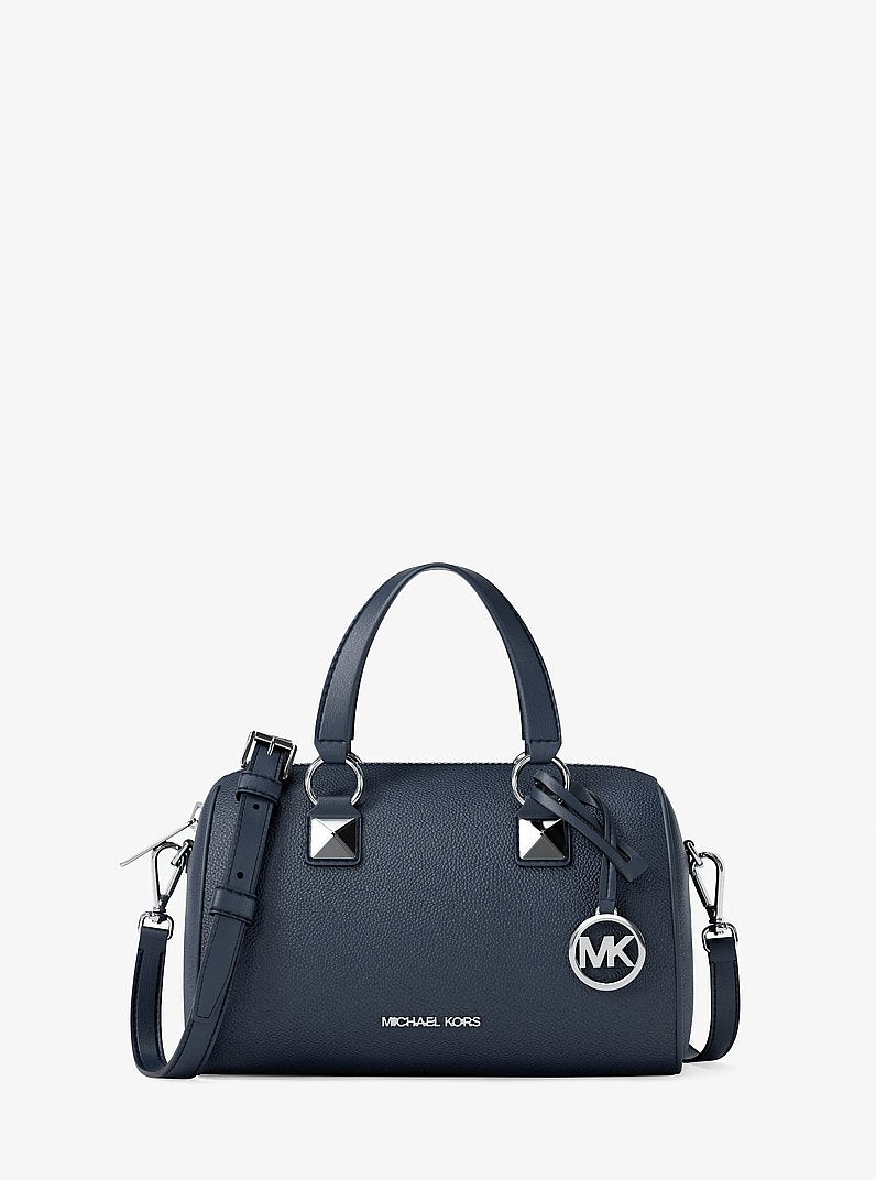 Grayson Small Pebbled Leather Duffel Crossbody Bag