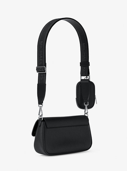 Jet Set Travel Small Pebbled Leather Crossbody Bag With Pouch