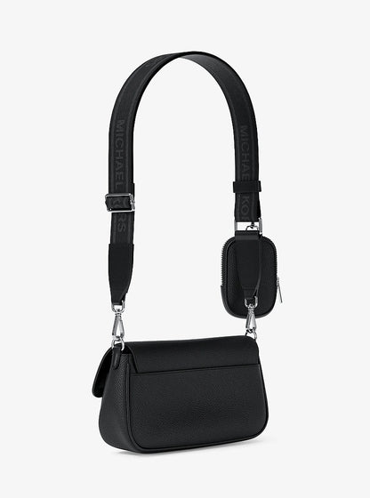 Jet Set Travel Small Pebbled Leather Crossbody Bag With Pouch