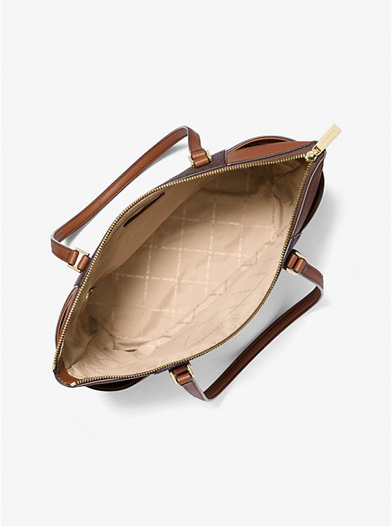 Michael Kors Charlotte Large Logo and Leather Top-Zip Tote Bag - Bags | Shop From The Mirage