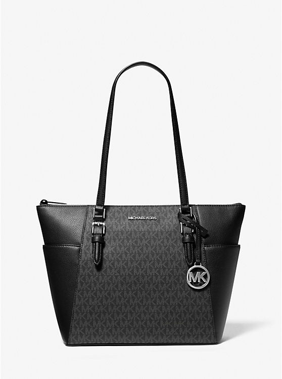 Michael Kors Charlotte Large Logo and Leather Top-Zip Tote Bag - Bags | Shop From The Mirage