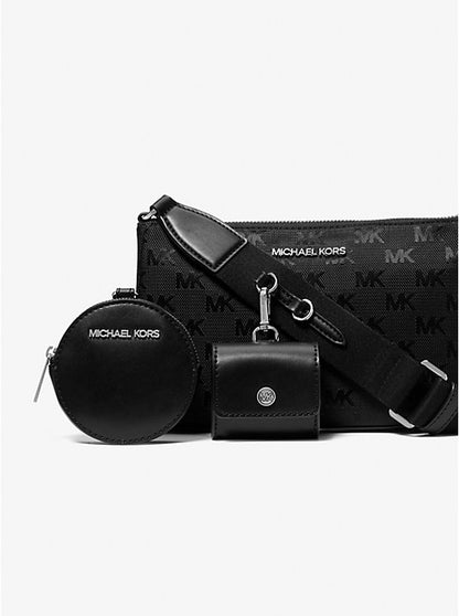 Michael Kors Jet Set Woven Logo Nylon Crossbody Bag with Case for Apple Airpods Pro® - Bags | Shop From The Mirage