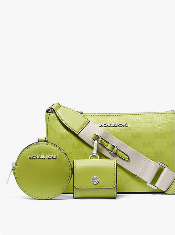 Michael Kors Jet Set Woven Logo Nylon Crossbody Bag with Case for Apple Airpods Pro® - Bags | Shop From The Mirage