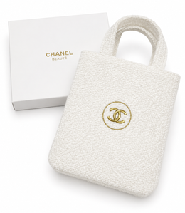 CHANEL Beauté 2024 Fuzzy Mini Tote Bag Gold CC Logo VIP Gift with Original Box
