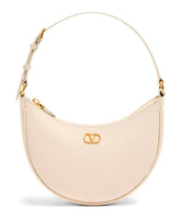 White Leather Bag with Antique Brass