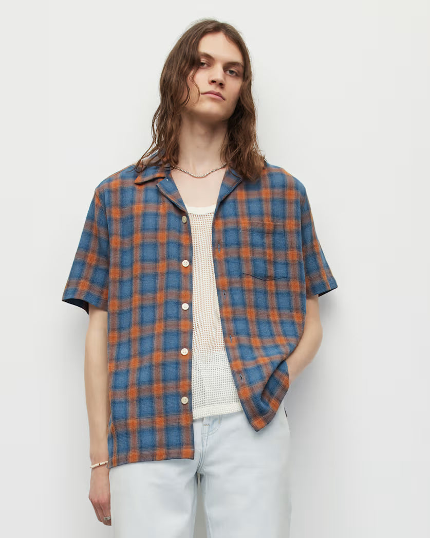 Talaia Camp Collar Checked Relaxed Shirt