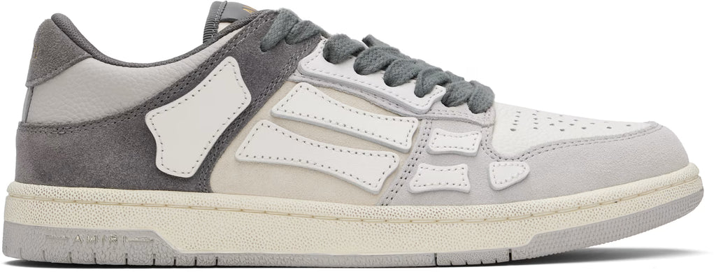 Gray Distressed Skel Top Low Sneakers