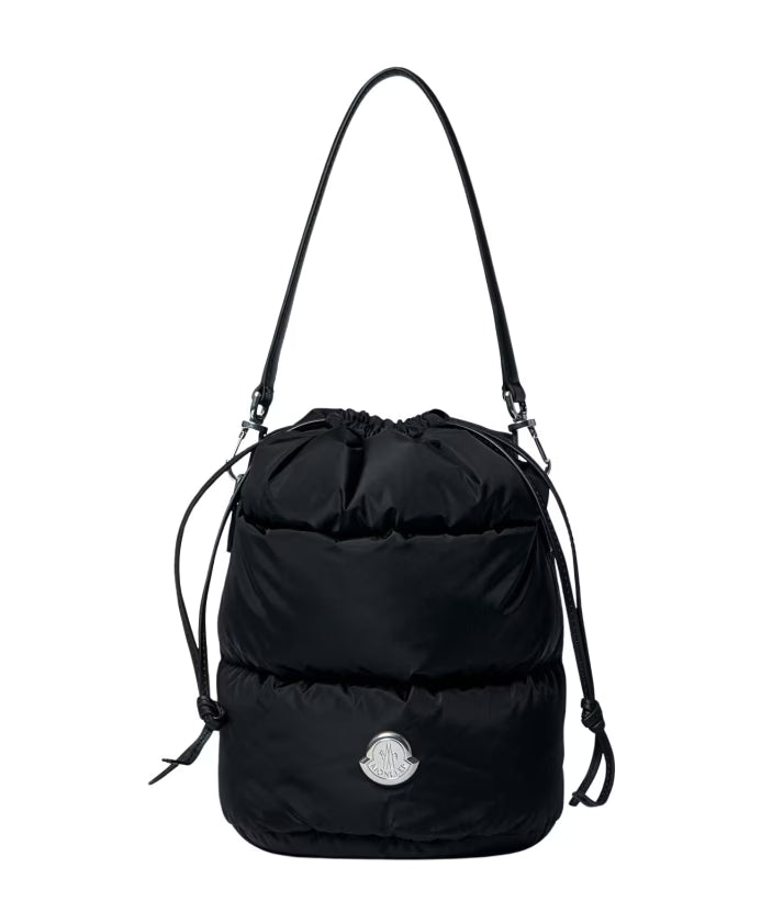 Quilted Bucket Bag with Leather Trims