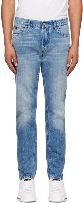 Dolce&Gabbana Blue Faded Jeans