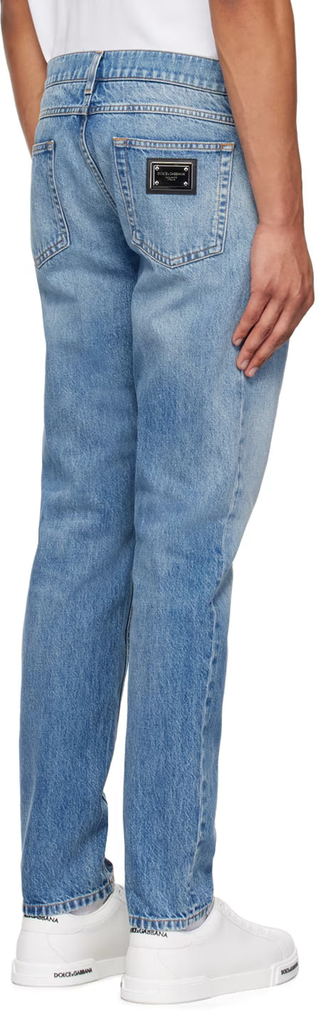Dolce&Gabbana Blue Faded Jeans