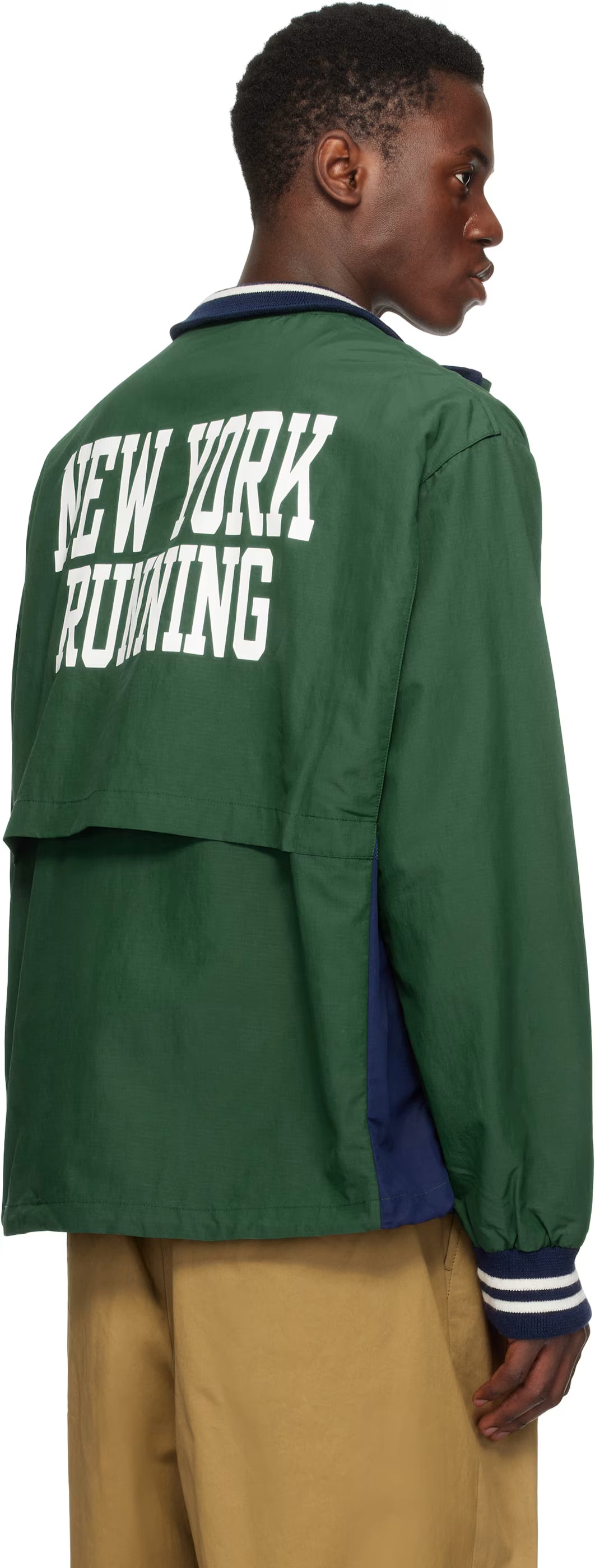 Polo Ralph Lauren Green Ripstop Quarter-Zip Graphic Jacket