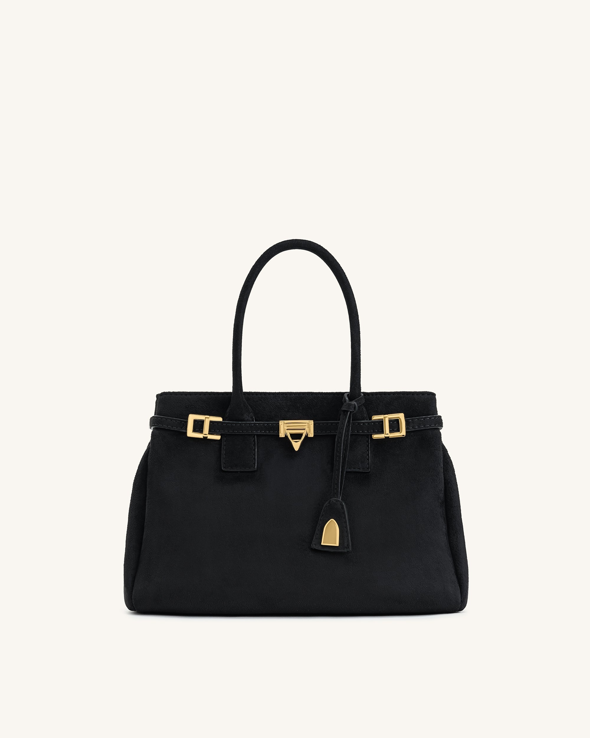 Miley Belt Embellished Tote Bag - Brown