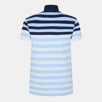 Men's Black Stripe Short-Sleeve Performance Polo Shirt