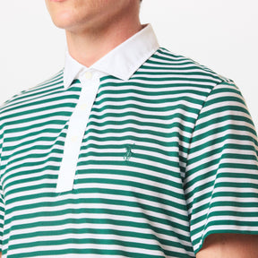 Men's Thin Stripe Short-Sleeve Performance Polo Shirt