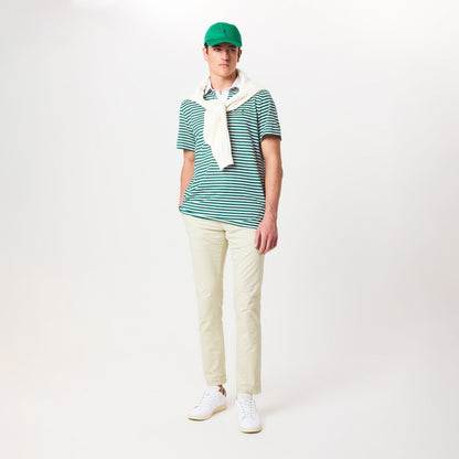 Men's Thin Stripe Short-Sleeve Performance Polo Shirt