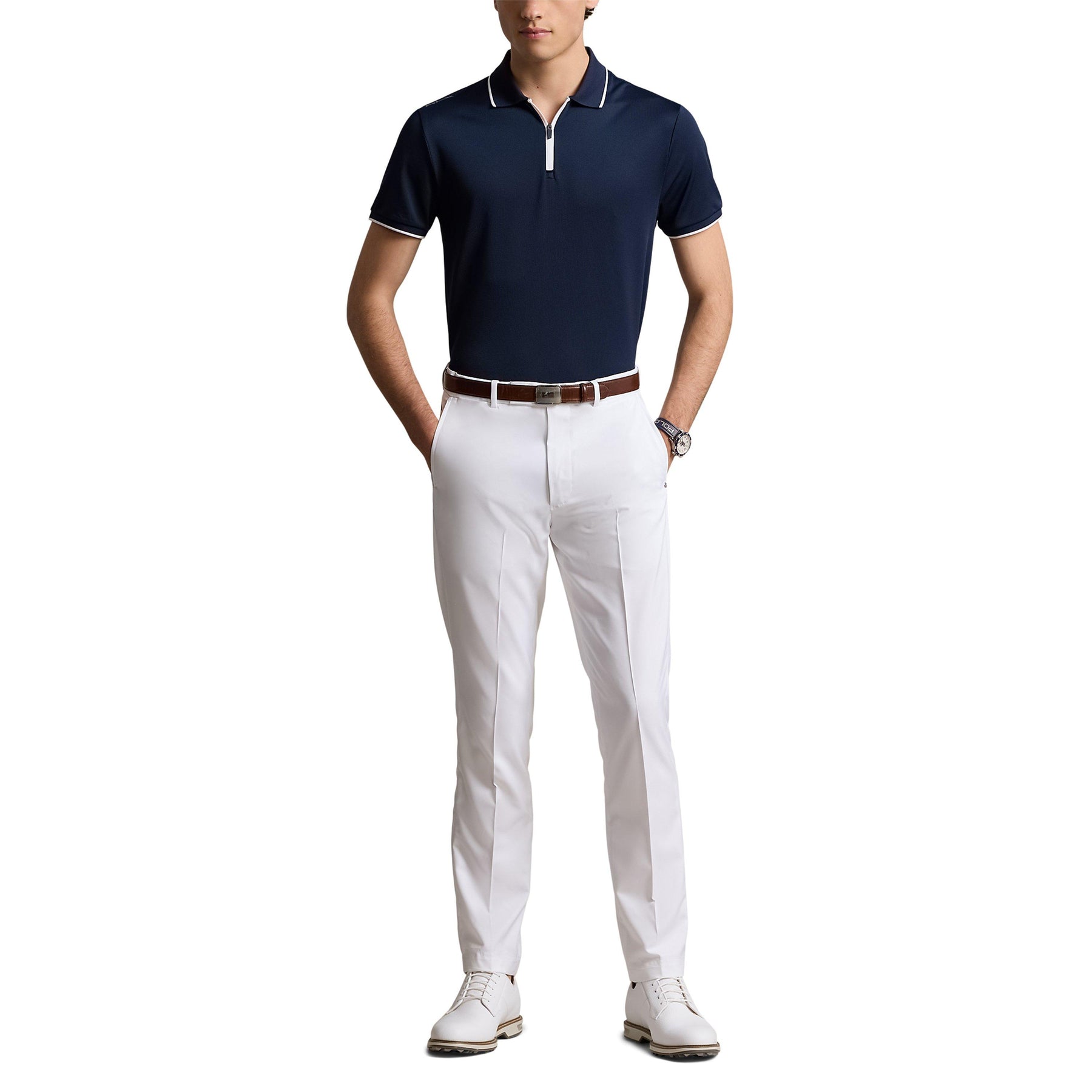 Tailored Fit Performance Zip Polo Shirt