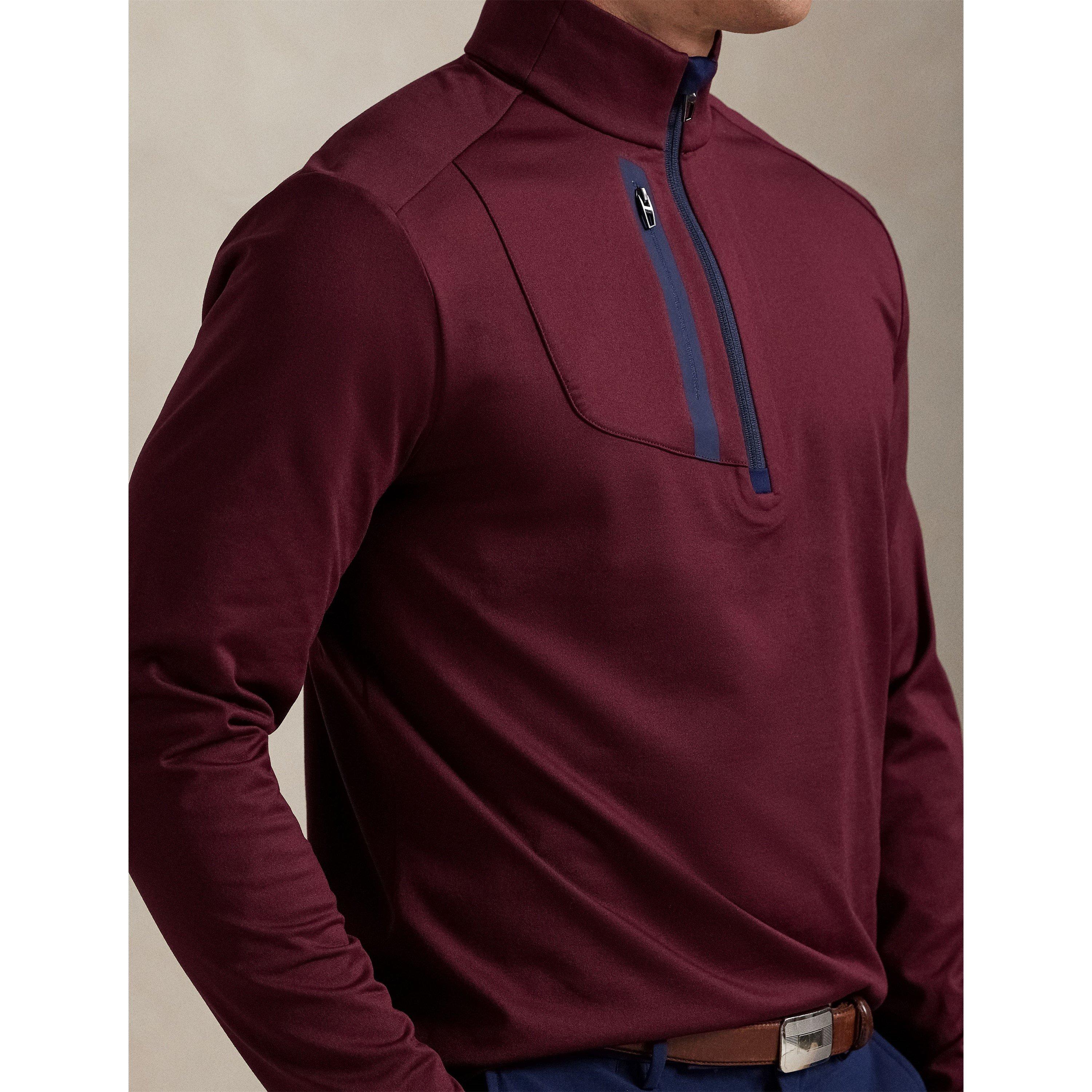 RLX Cotton Long Sleeve Half Zip Performance Golf Jacket