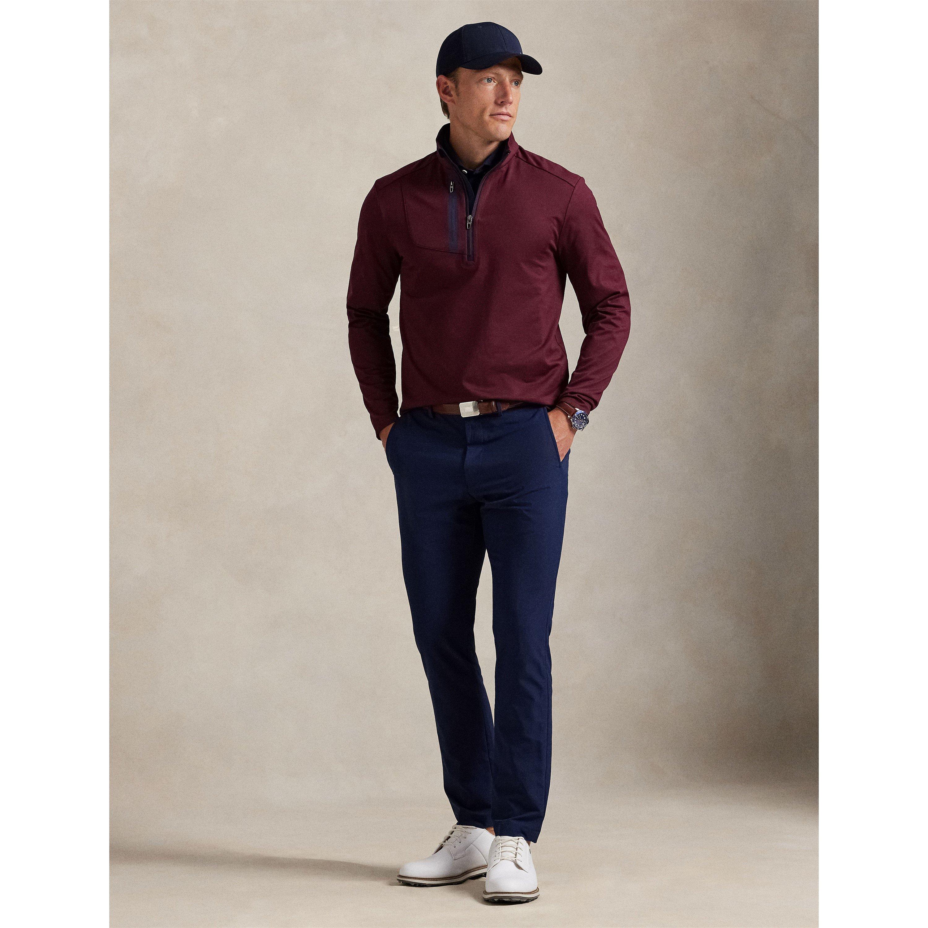 RLX Cotton Long Sleeve Half Zip Performance Golf Jacket