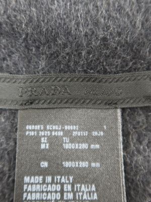 Prada logo-patch scarf
