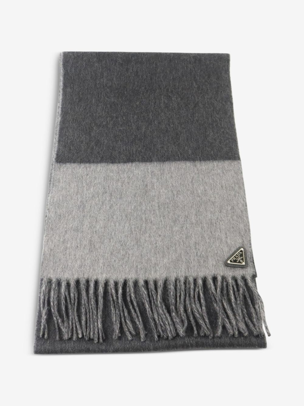 Prada logo-patch scarf