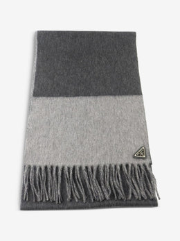 Prada logo-patch scarf