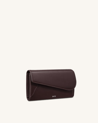 Seren Flap Long Wallet - Black