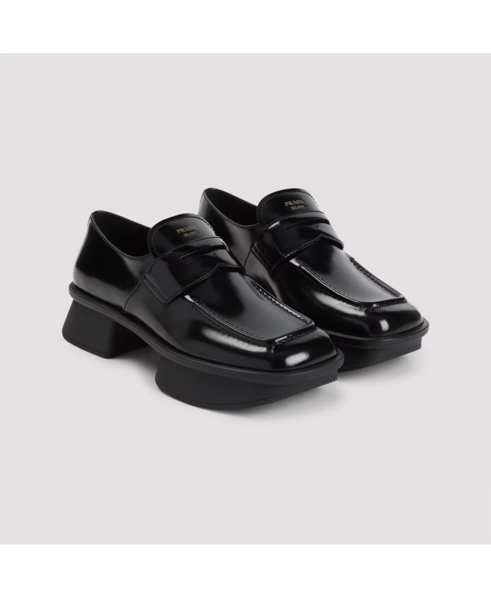Prada Black Loafer Shoes Elegant Style