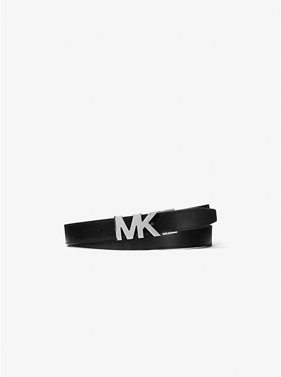 Michael Kors Crocodile Embossed Logo Belt - Belts | Shop From The Mirage