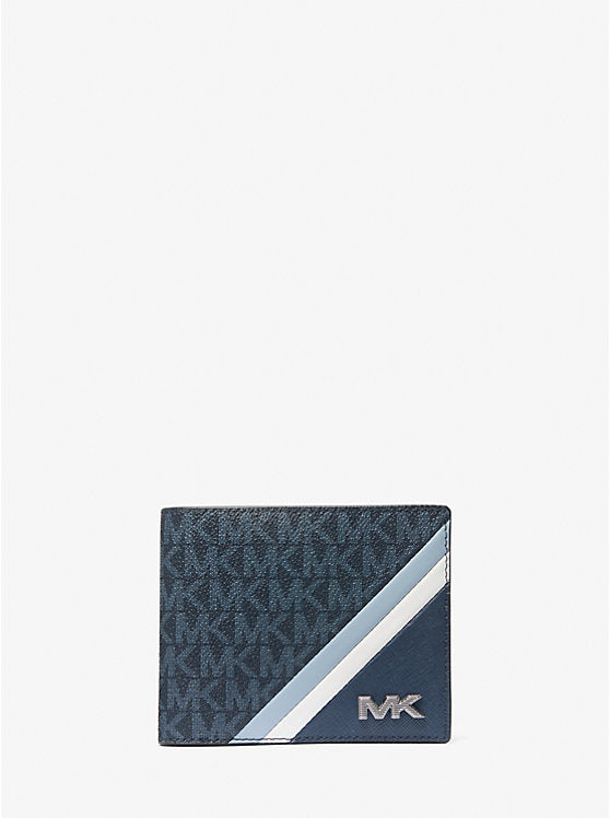 Michael Kors Rivington Striped Logo Billfold Wallet With Coin Pouch - Bags | Shop From The Mirage