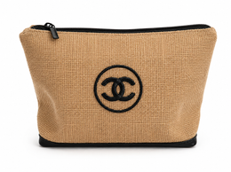 Chanel Eco Jute VIP Cosmetic Bag | Luxury Makeup Pouch