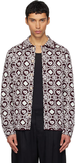 Burgundy Monogram Shirt