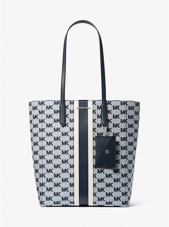 Vincent Large Logo Jacquard Tote Bag with Card Case