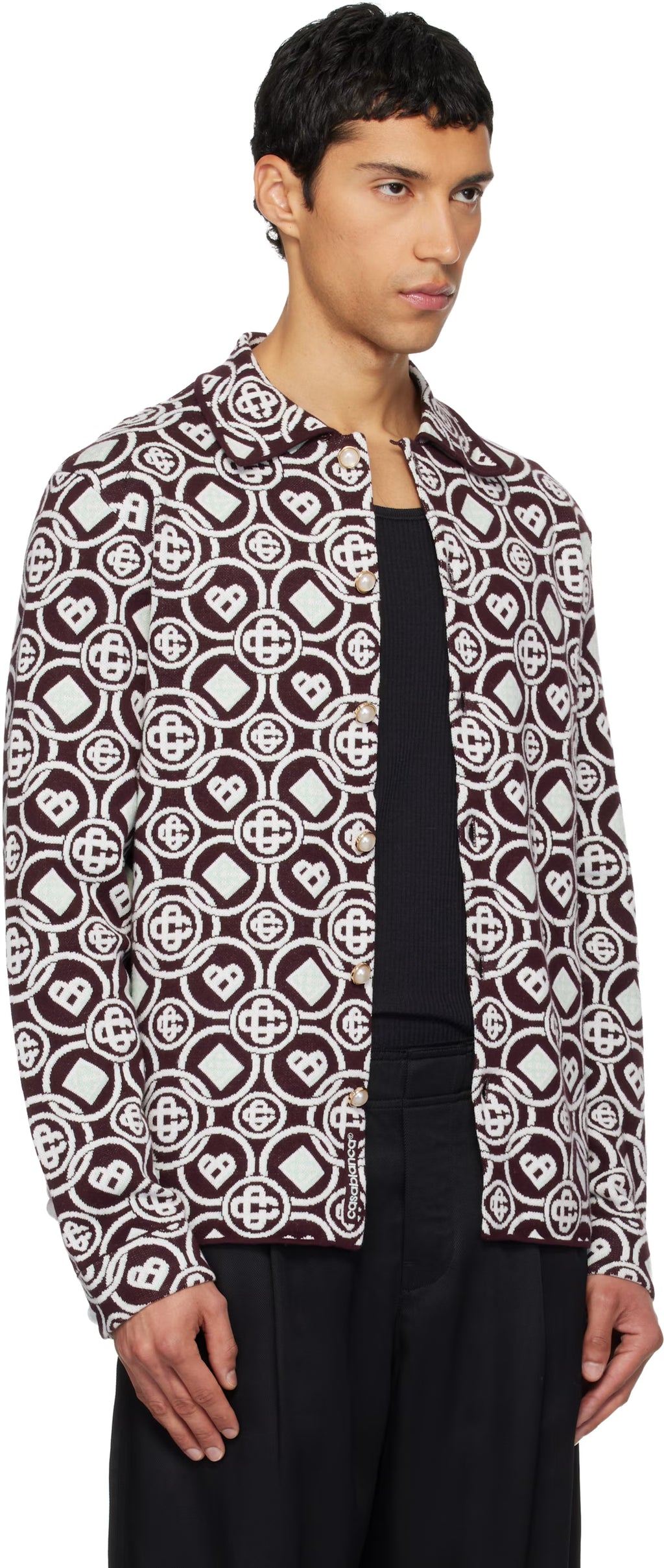 Burgundy Monogram Shirt