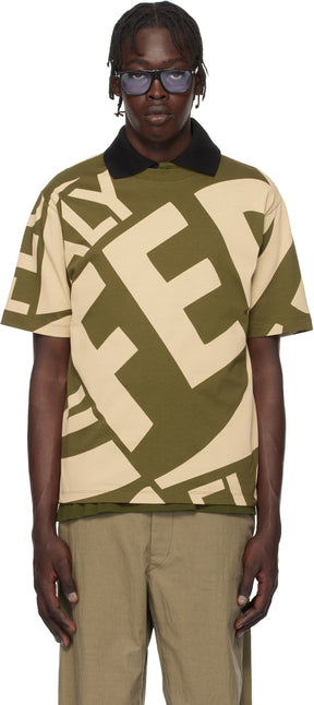 Ferragamo Khaki & Beige Graphic Print T-shirt