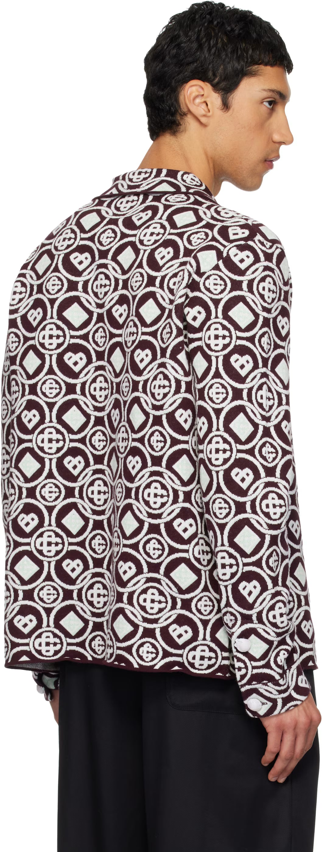 Burgundy Monogram Shirt