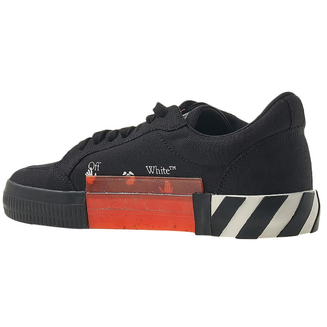 Off White Off-White Vulc Low Orange Design Black Sneakers - Size: UK 8 Sneakers | Shop From The Mirage