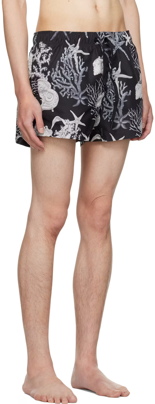 Versace Underwear Black Barocco Sea Swim Shorts