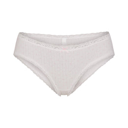 Lightweight Cotton Pointelle Lace Brief