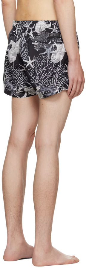 Versace Underwear Black Barocco Sea Swim Shorts