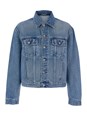 Jacquemus 'La Veste De-Nîmes' Blue Jacket with Classic Collar and Logo Patch on the Back in Denim Man