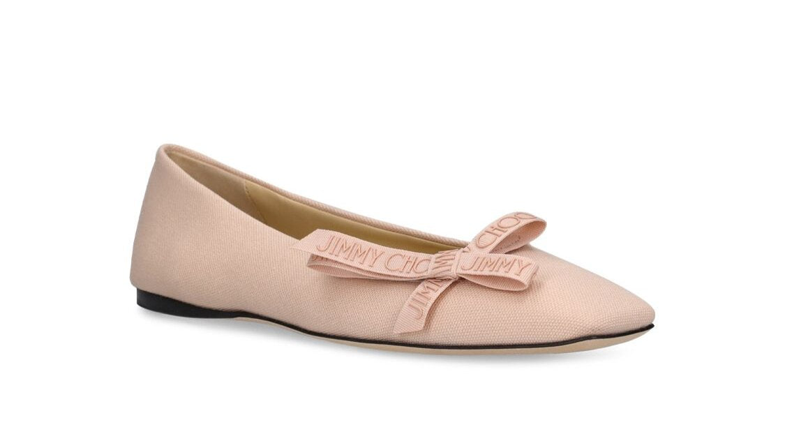 Jimmy Choo Jimmy Choo 10mm Veda linen ballerina flats - Size: UK 7 Flats | Shop From The Mirage