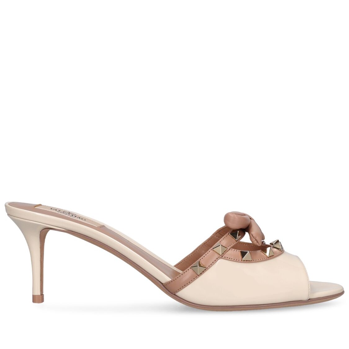 Valentino Garavani 60mm Rockstud Bow patent heels